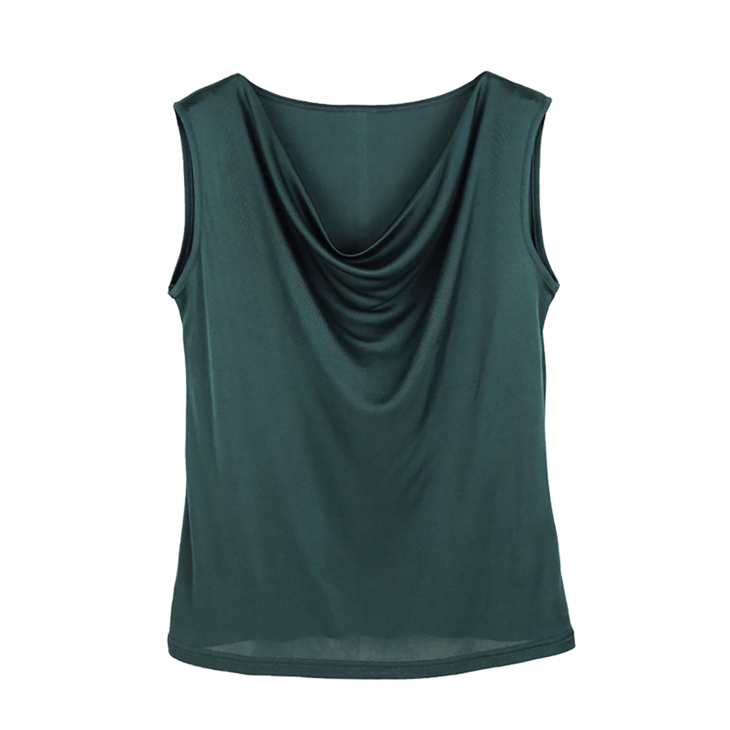 Summer silk swing collar sleeveless vest women's T-shirt mulberry silk knitted bottoming shirt women's top - slipintosoft