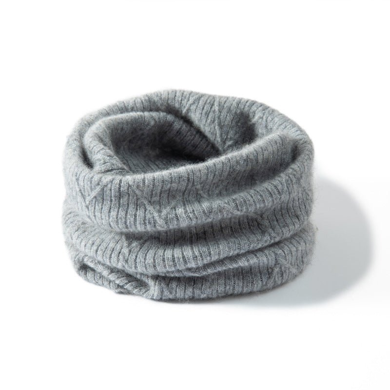 Women and Men Thick Knitted Infinity Circle Loop Scarf Double - Layer Cashmere Neck Gaiter - slipintosoft