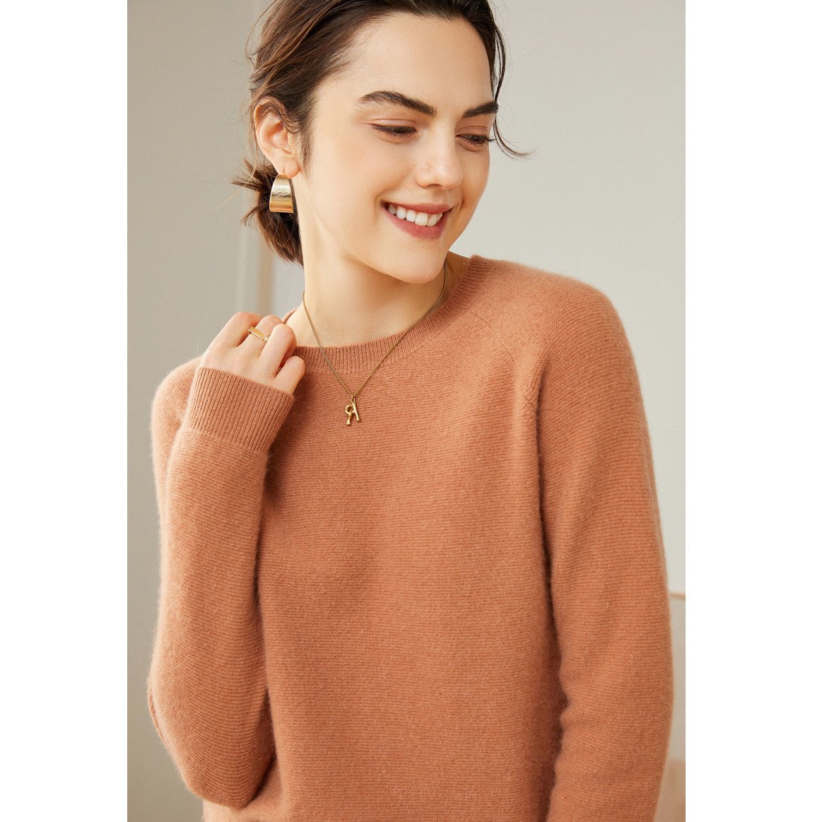 Women's 100% Superfine Cashmere Crewneck Sweater - slipintosoft