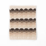 Womens Cashmere Neck Warmer Multicolor Cashmere Knit Snood Scarf Mocha Wave M