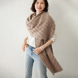 Women's Cashmere Shawl with Tassels Solid Cashmere Scarf - slipintosoft