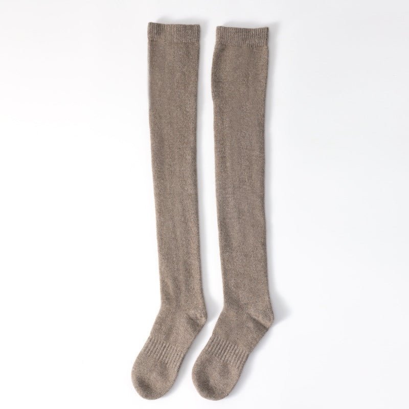 Womens Cashmere Stockings Cashmere Thigh High Socks Boot Stockings Leg Warmers - slipintosoft