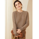 Women's Cashmere Sweater Mock Neck Classic Long Sleeve Pullover Cashmere Tops - slipintosoft