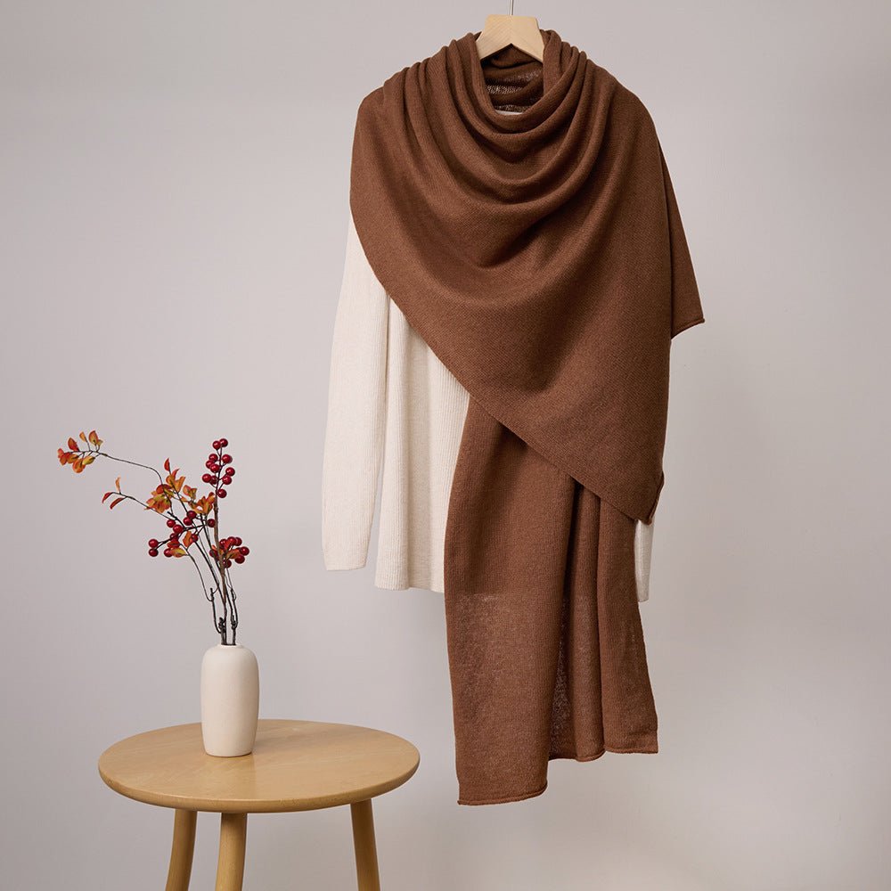 Women's Long Cashmere Shawl and Wraps Large Soft Solid Cashmere Scarf - slipintosoft