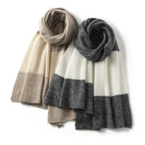 Womens Mixed Colors Pure Cashmere Scarf Classic Cashmere Accessories for Winter - slipintosoft