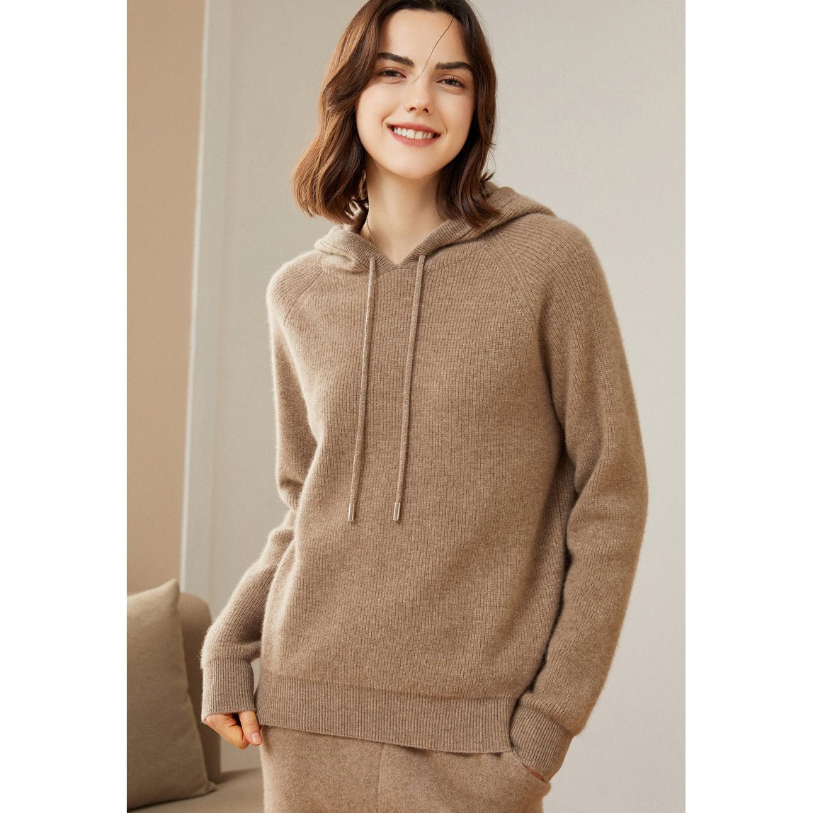 Women's Superfine 100% Cashmere Hooded Sweater - slipintosoft