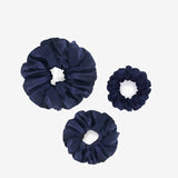 3 elastici per capelli in seta con fiori per donne, taglie piccole, medie e grandi