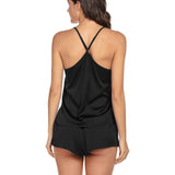 100% Mulberry Silk Camisole Set For Women Cool Summer Silk Cami Set Ladies Sexy Cross Vest Shoulder Strap Sleepwear