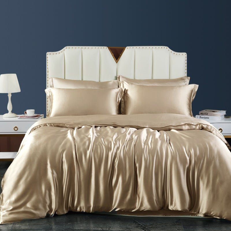 19 Momme 3PCS Duvet Cover Set Seamless Luxury Silk Bedding Sets - slipintosoft