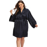 Accappatoi in seta taglie forti per donna con cintura Accappatoio in kimono corto in vera seta al 100% Accappatoi in seta di gelso